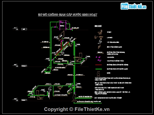 Hồ sơ,Hồ sơ thiết kế,Cấp thoát nước nhà liên kế